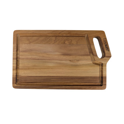 Personalized 10"x 6" Teak Cutting Board with Juice Groove & Handle, FSC Certified , Small Charcuterie Board for Kitchen