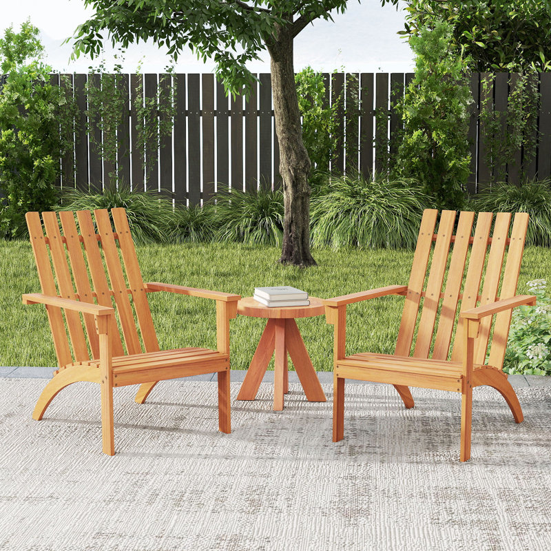 Parkerville Acacia Outdoor Adirondack Chair, Natural