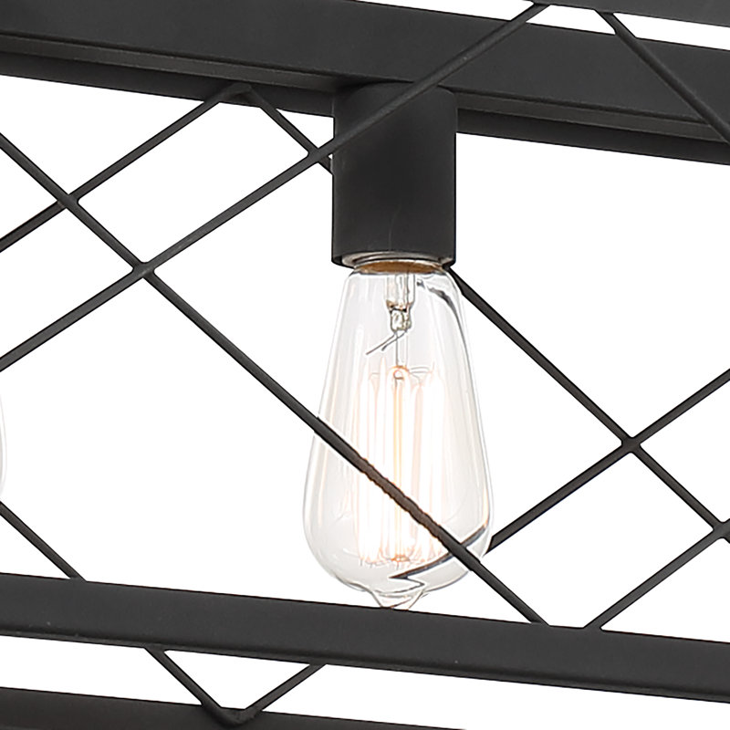 Lustre linéaire pour îlot de cuisine à intensité variable Evys, Zinc vieilli, 5, H 109 po x l 36 po x P 7,78 po