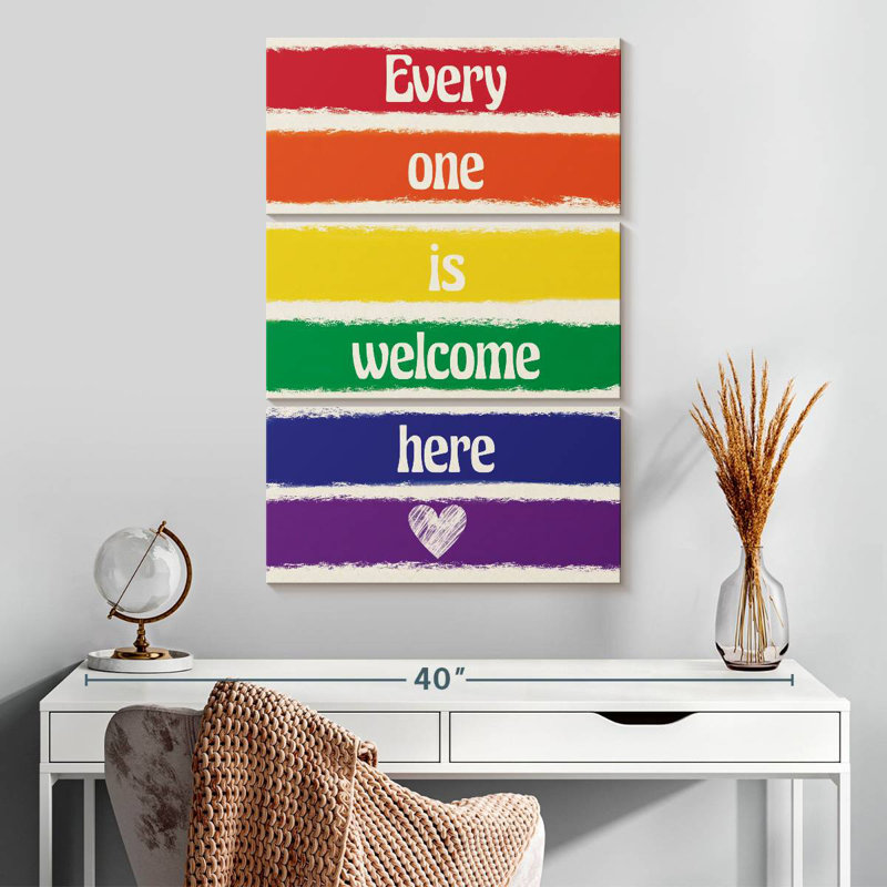 Tergel Welcome Pride Colors, H 32 po x l 20 po
