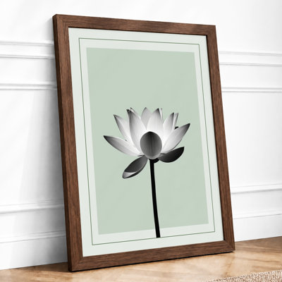 Lotus in Stillness Botanical - Framed Print