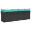Canapé de jardin avec coussin vidaXL brun en polyester 227 x 62 x 69 cm-280697076-280697077