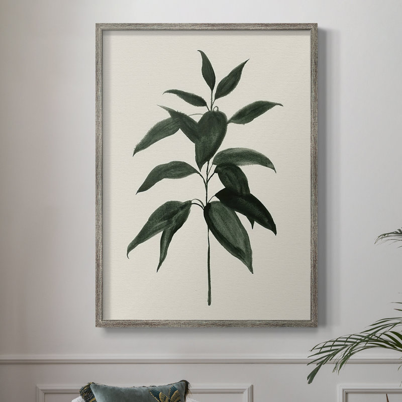 «Soft Greenery I», reproduction encadrée - bois massif, H 30 po x l 24 po