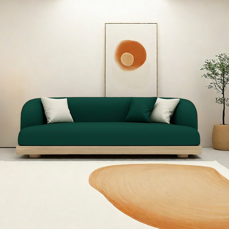 Creative simple sofa, Atrovirens, 28.74" H x 82.68" W x 31.5" D
