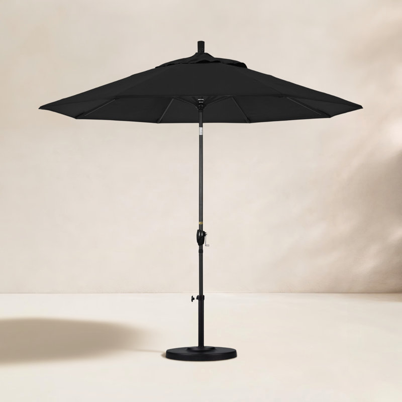 Parasol de marché 9 pi Iuka, Toile Sunbrella® noir, 225