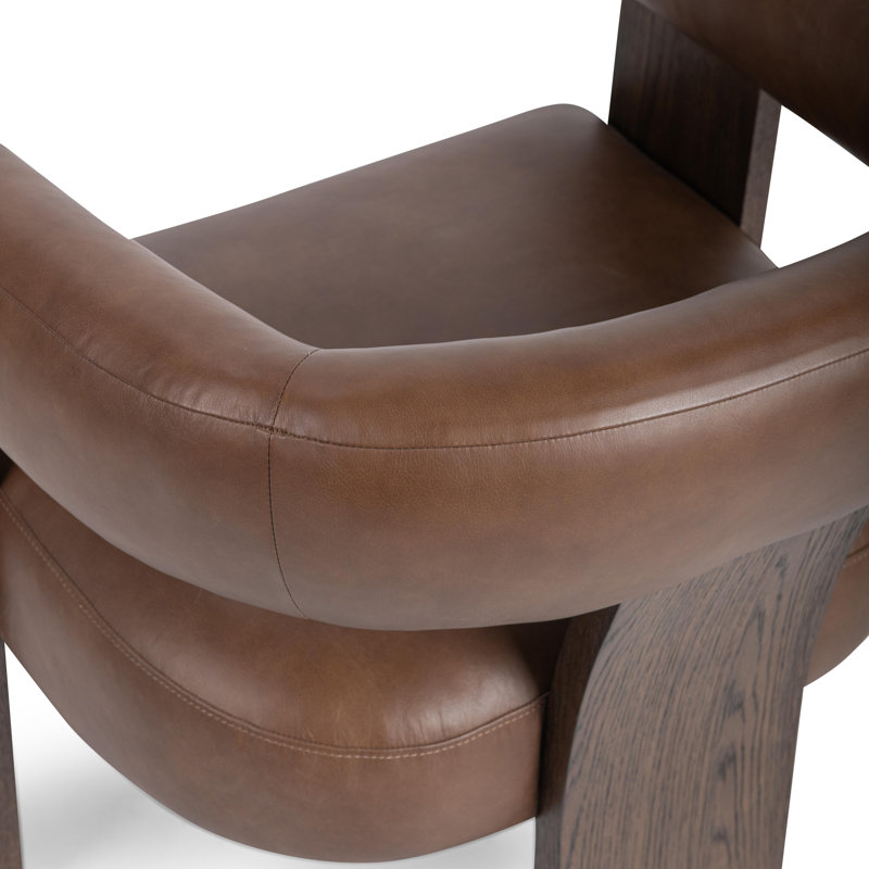 Julina Upholstered Fabric Accent Chair, Rish Cocoa
