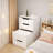 Multi-use Vanity Desk With Led Mirror, Storage Stool & Drawers, Convertible Makeup Dresser, Nightstand & Workstation For Bedroom, White