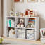 Bibliothèque à 6 cubes, tablette de rangement décorative-47697568-47697573