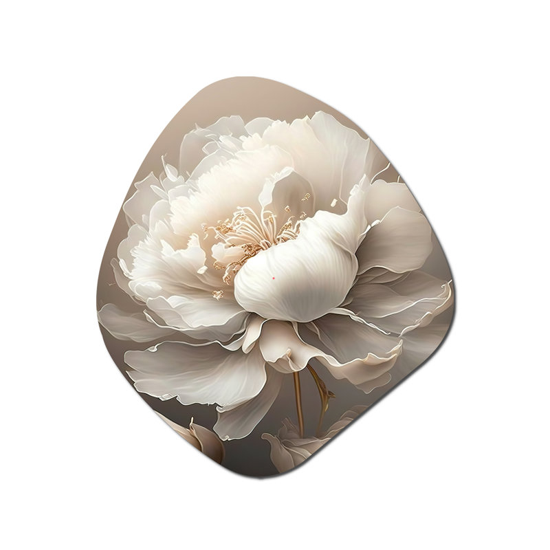 Pivoine fleur VI - art mural en forme de pivoines uniques, H 28 po x l 25 po