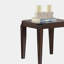 Table de bout en bois de noyer, pieds fins