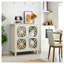 Buffet moderne crème avec portes en verre trempé, console de rangement rétro pour salon et salle à manger