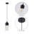 Modern 1 Light Glass Shade Pendant-26155935