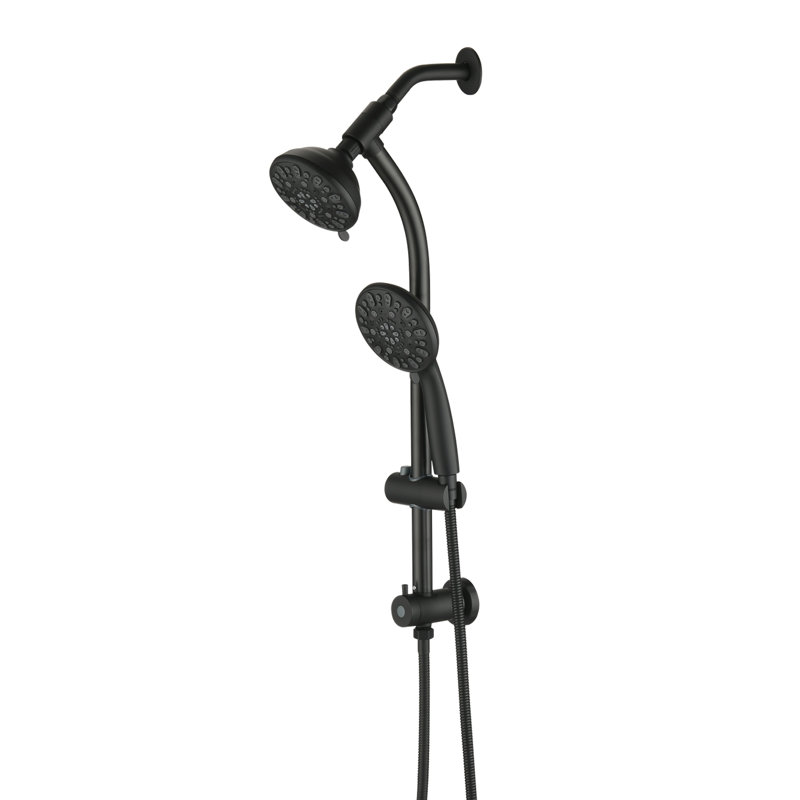 Rain Dual Shower Head 1.8 GPM GPM, Matte Black