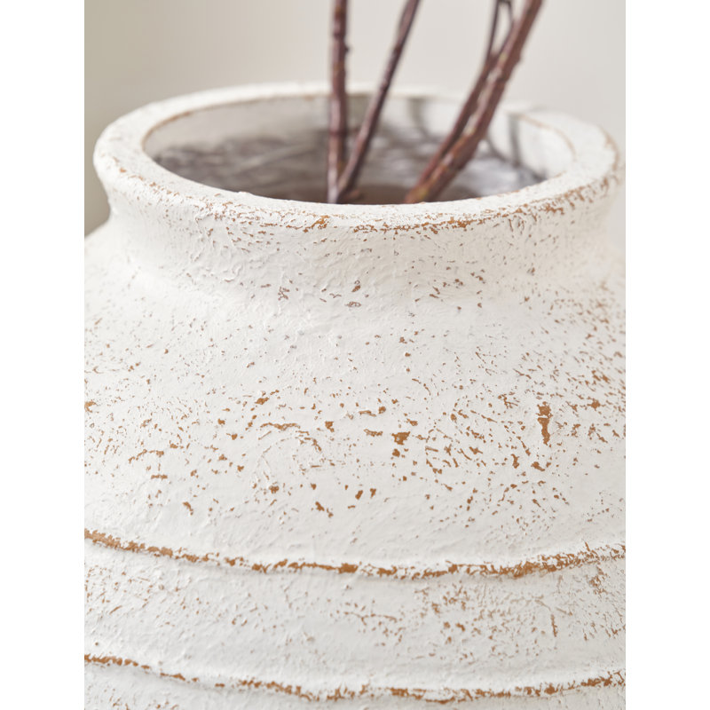 Fiberstone Floor Vase, 38cm H x 32cm W x 32cm D