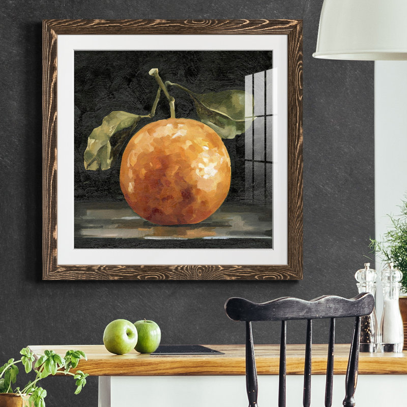 Impression encadrée orange foncé Deux I - Premium - prêt à être accroché, H 17 po x l 17 po x P 1,5 po