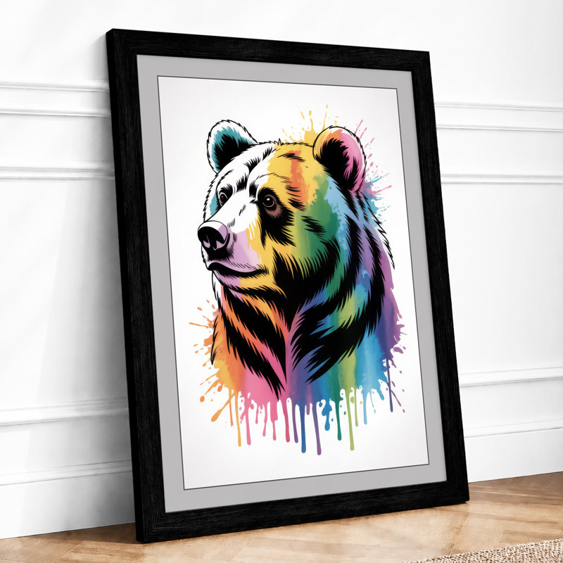 Chromatic Bear Modern - Print, A1 - 84.1 x 59.4 cm, Black