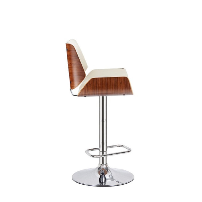  Adjustable Height Swivel Bar Stool, Black, Set of 1