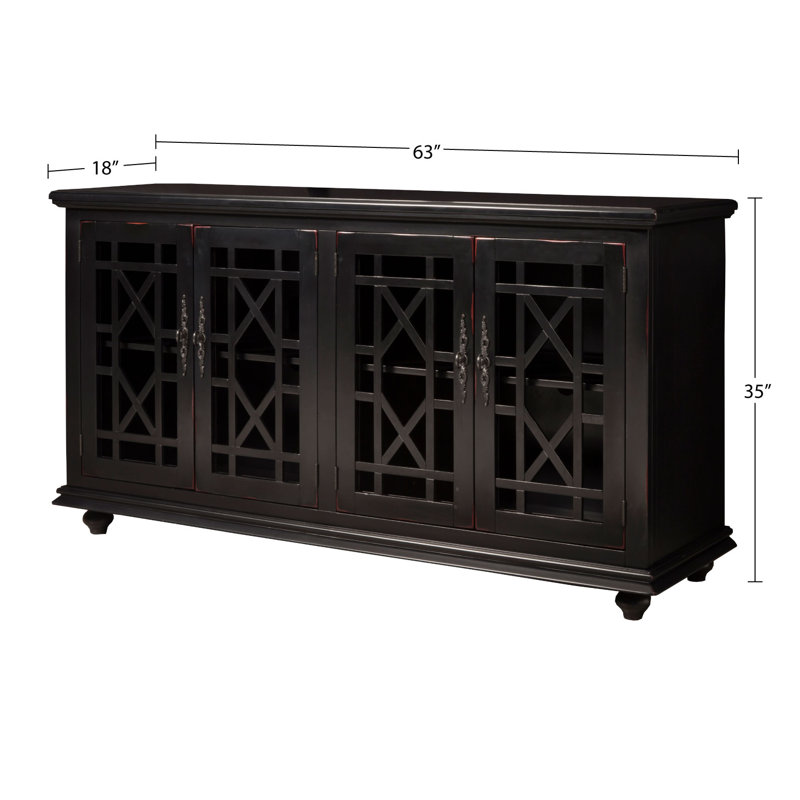 Ahmara 63'' Media Console for TVs up to 65”, Antique Black