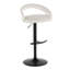 Tabouret de bar réglable en métal doré et velours noir avec repose-pieds arrondi en T - ensemble de 3-1567208051-1567208054-1567208049