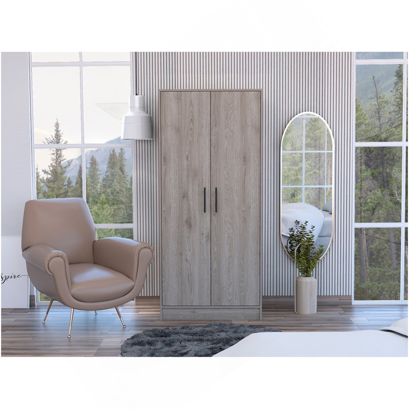 Armoire rectangulaire Conway gris clair, Gris clair