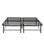 Base de lit en métal noir pour grand lit et offrant un excellent support pour le matelas, une base de rangement pour une utilisation durable, une pièce de chambre à coucher, une pièce élégante, aucun sommier requis