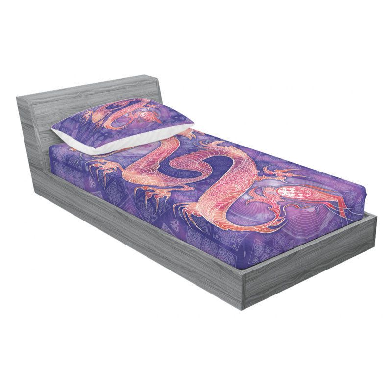 Dragon Microfiber Sheet Set, Twin XL Sheet Set with Fitted Sheet