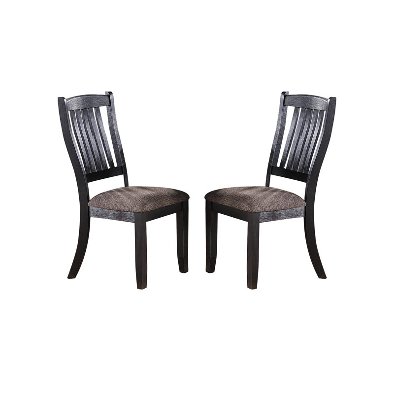 Chaise de salle à manger à dossier à lattes Howren