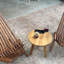 Table d'appoint ronde en bois d'acacia teinté-1681736654-1681736653