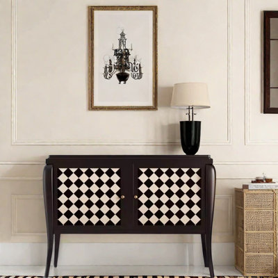 Armoire d'appoint à double porte style rétro