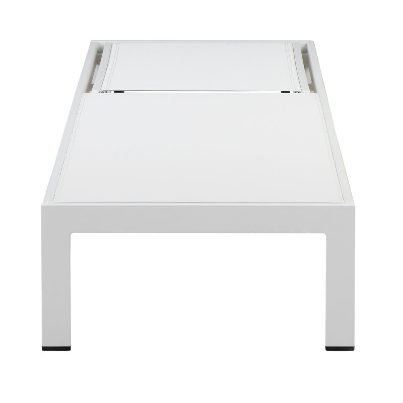 Aynura 76" Long Reclining Single Chaise, White