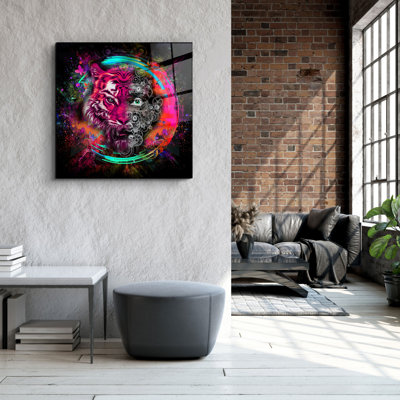 Superbe peinture décorative en verre trempé de 19,7 po x 19,7 po | 100% verre trempé, épaisseur: 0,16 pouce | Impression UV pour des couleurs éclatantes | Parfait pour la décoration intérieure, le salon ou le bureau