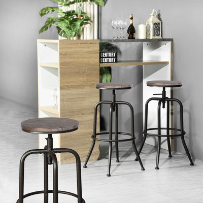Alameda Swivel Adjustable Height Counter Stool with Metal Frame