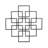 Richese Geometric Modern Metal Wall Sculpture, Black Finish, 24"-2109087554-2109087565