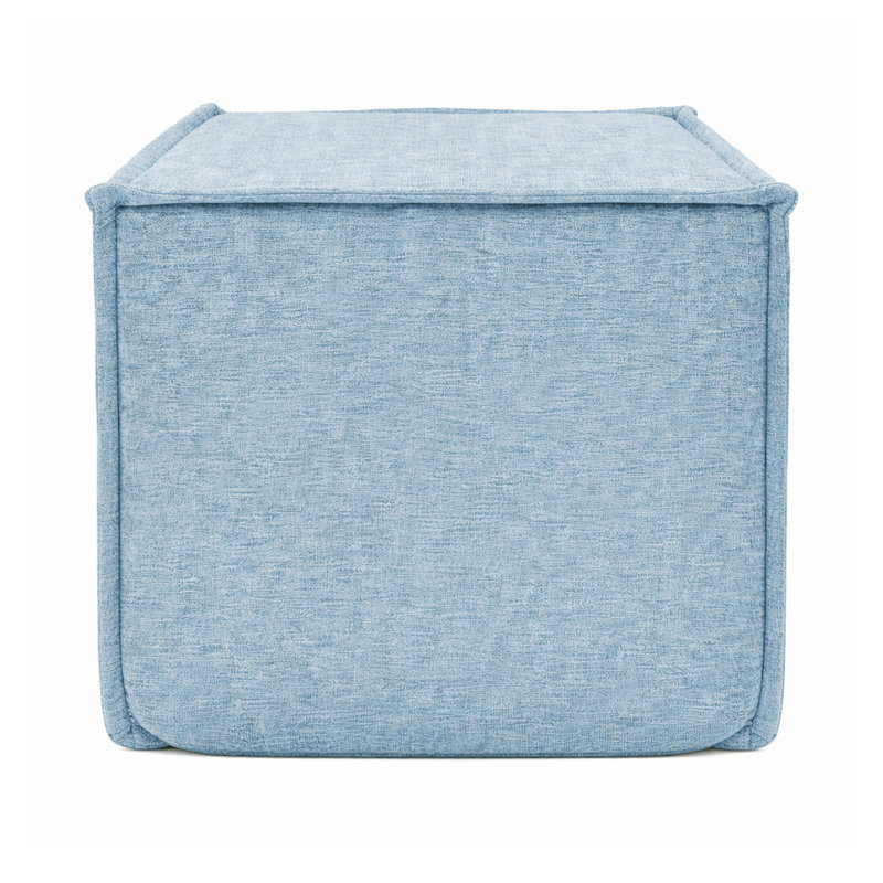 Pouf Hampton Square - bleu ardoise, Bleu ardoise