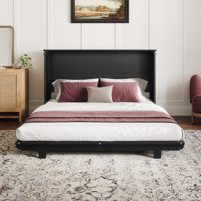 Lit escamotable Winthrop en bois avec matelas de 10 cm