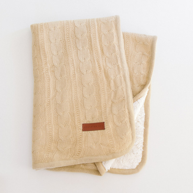 Cotton Blend Stroller Blanket, Butterscotch