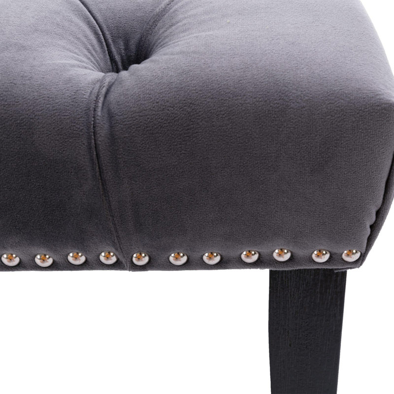 Banc rembourré Modern, Gris foncé
