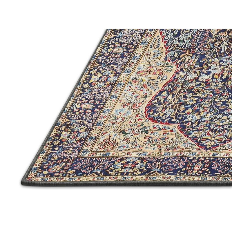Tapis beige/noir traditionnel, Rectangle 2 pi x 5 pi