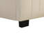 Lit plateforme tapissier simple en velours avec lit gigogne simple, beige-106492948-112511388