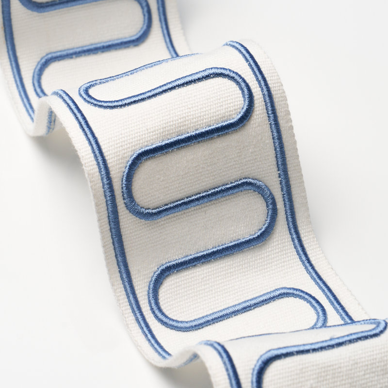 Schumacher X Paloma Contreras Royere Scroll Trim, Porcelain