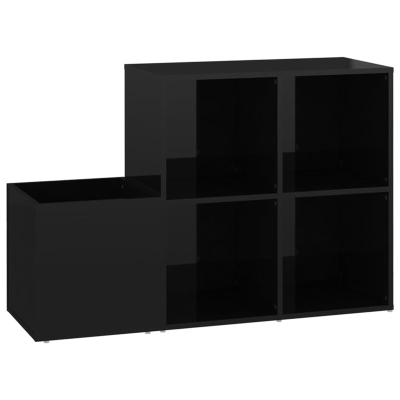 4 Pair Shoe Rack, High Gloss Black