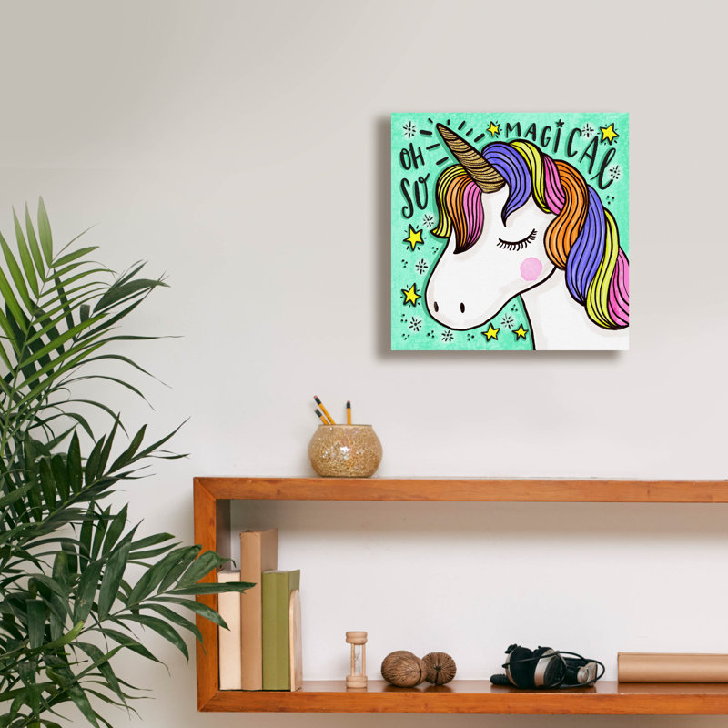 «Unicorn» par Elizabeth Caldwell, art mural, H 12 po x l 12 po