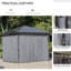 Gazebo de patio en acier de 10 pieds de largeur x 10 pieds de profondeur