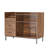 Mid-Century Modern Record Player Stand with Storage for 500+ Vinyl Albums, Brown MDF and Metal Frame