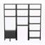 Ensemble de tablettes inclinées 3 pièces Marzavion, finition noire, H 69,4 po x l 69 po x P 14,40 po