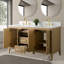 Ensemble de meuble-lavabo double 60 po avec plateau en marbre Chambery-94811328-94811323