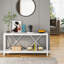 180.1cm Unfinished Solid Wood Top Console Table-1670912198-1670961641
