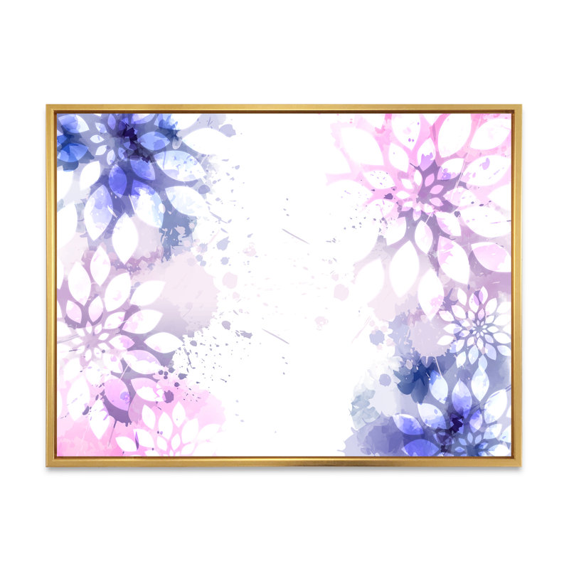 «Mauve et rose abstrait avec éclaboussures colorées II», impression sur toile, H 30 po x l 40 po x 1,5 po