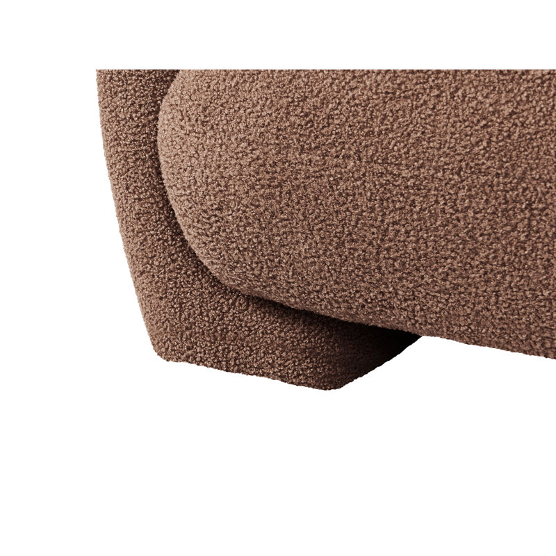 Ceonna 3 Seater Boucle Sofa, Brown Boucle, Brown
