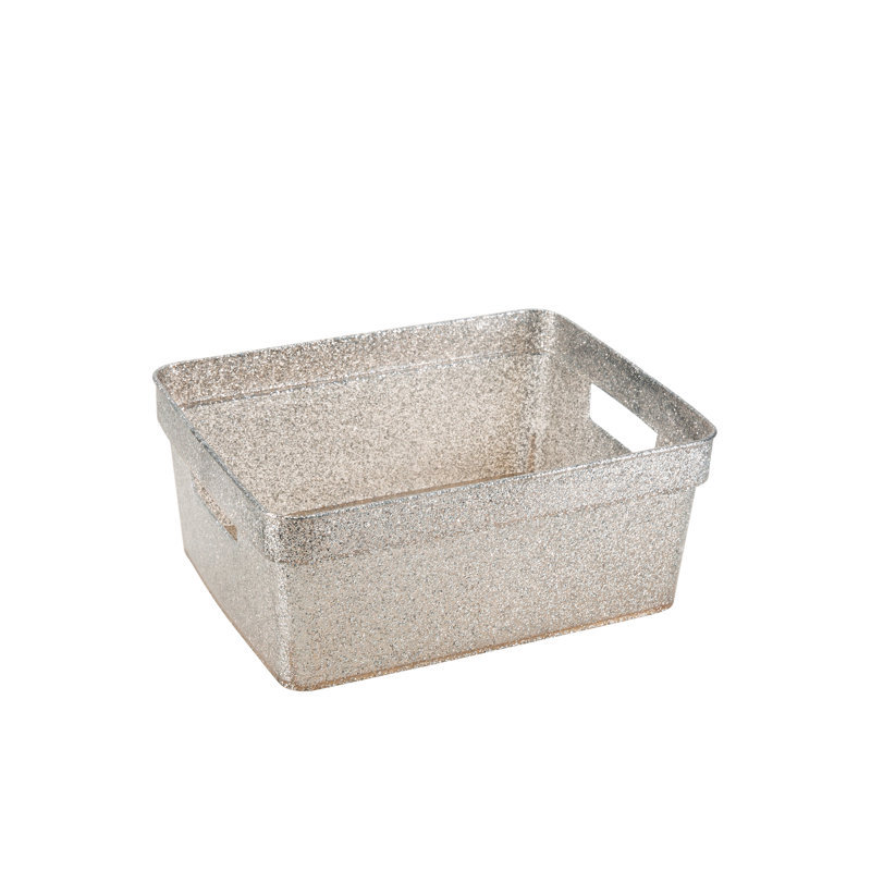 Simplify Plastic Bin, Silver